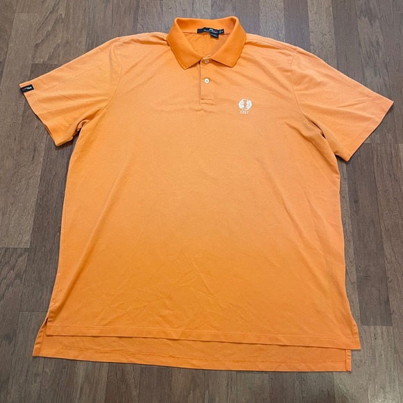 RLX Ralph Lauren Other - RLX Ralph Lauren Mens Orange Performance Pique Polo Shirt XL 1917 Crest Logo